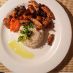 Isca de frango com abobora